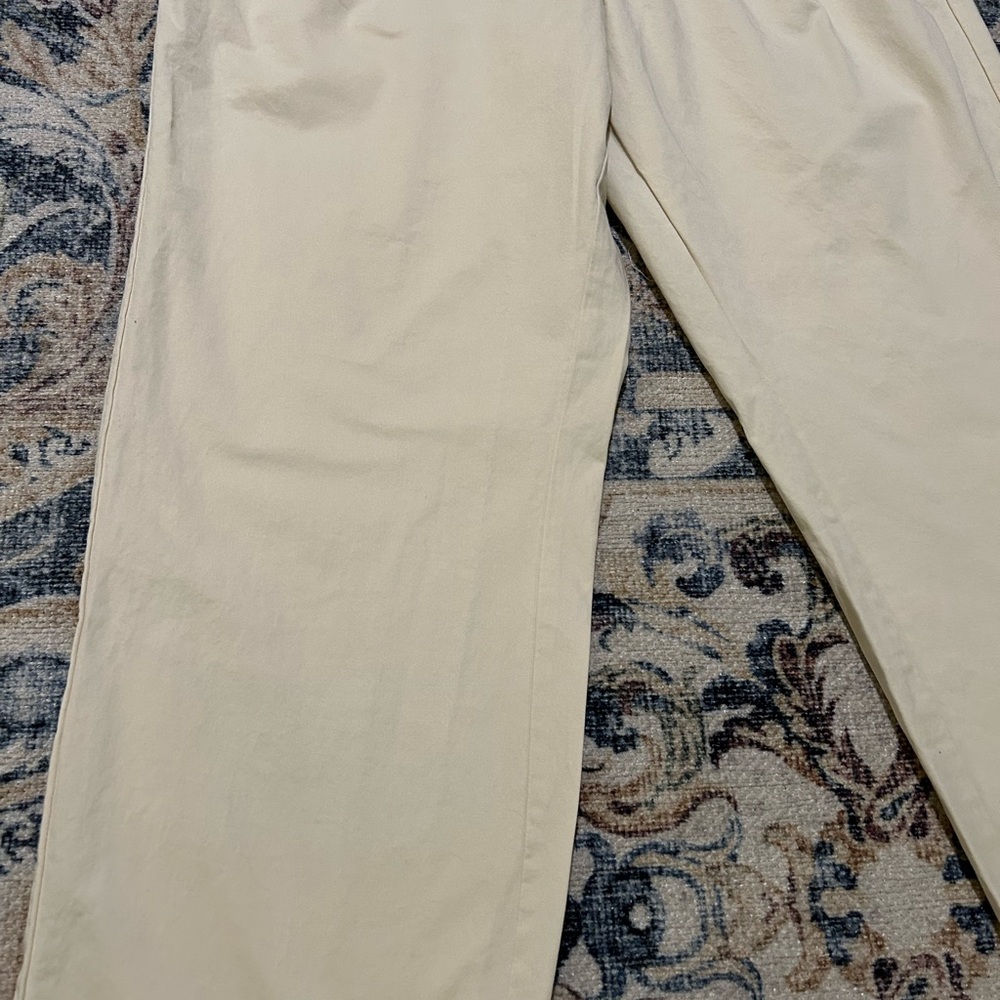 Who What Wear Cream High-Waist Pleated Pants - Picture 6 of 11